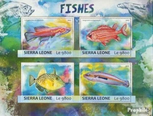 Sierra Sierra Leona Leona 8250-8253 Sheetlet nuevo 2017 peces - Imagen 1 de 1
