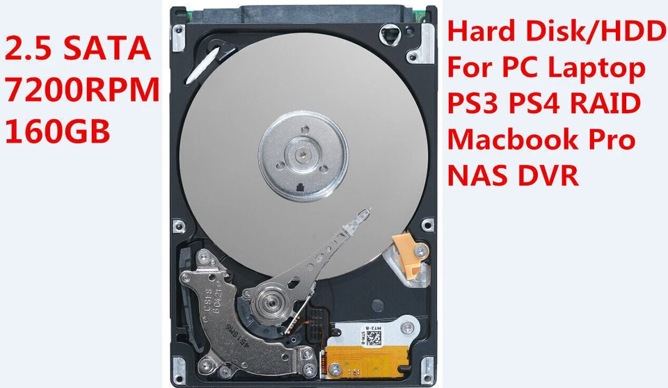 2.5" 160 GB HDD SATA 7200 RPM Hard Drive for Sony PS4 Macbook MacBook Pro - Image 1 of 2
