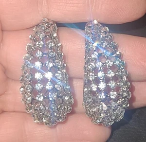 Verawang Rhinestone Dangle Stud Earrings. - Picture 1 of 4