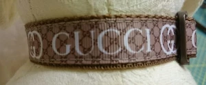 Dog Collar  15" - 22" neck size.  FREE FABRIC DESIGN Made in England  - Picture 1 of 6