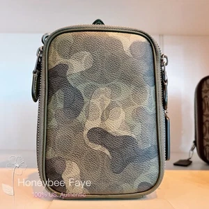NWT Coach Stanton Crossbody Bag Signature with Camo print CY267 (Military Green) - Picture 1 of 11