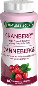 3PACK Nature's Bounty Cranberry Gummies Helps Prevent Recurrent UTIs, 60 Gummies - Picture 1 of 2