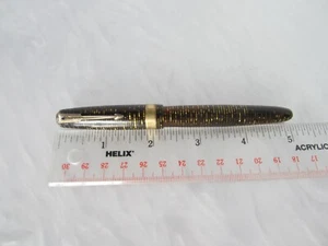 ANTIQUE 1930's PARKER VACUMATIC BLUE DIAMOND GOLDEN PEARL 18K NIB FOUNTAIN PEN - Picture 1 of 24