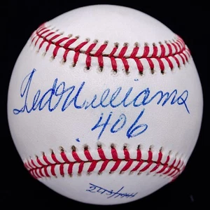 UDA Ted Williams .406 Signed OAL Baseball - Very Clean! UDA COA Box & Bag - Picture 1 of 6