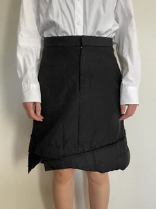 Comme des Garcons Black Silk Padded Asymmetrical Skirt AD2012 - Picture 1 of 11