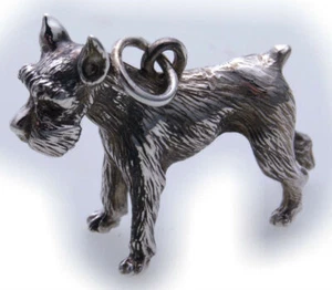 XL Anhänger Riesenschnauzer groß Silber 925 massiv Sterlingsilber Hund Unisex 1 - Bild 1 von 4