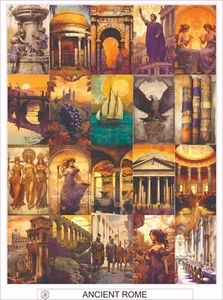 ANCIENT ROME -  COMPLETE SHEET OF 25 STICKERS - Picture 1 of 1