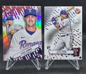 2023 Topps Pristine Josh Jung Fresh Faces refractor y base RC - Texas Rangers - Imagen 1 de 2