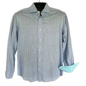 Bugatchi Herren Shaped Fit Flip Cuff Baumwolle Button Down Hemd M - Bild 1 von 10
