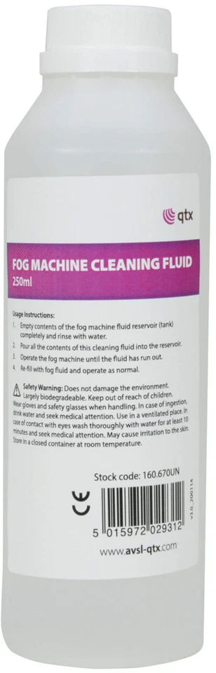 Líquido de limpieza para máquina de humo Qtx - 250 ml Foto 1 de 1