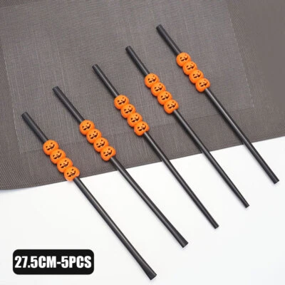 Halloween Pumpkin Straw Ghost Straw Halloween Decoration Straws for Home party - Image 1 of 4
