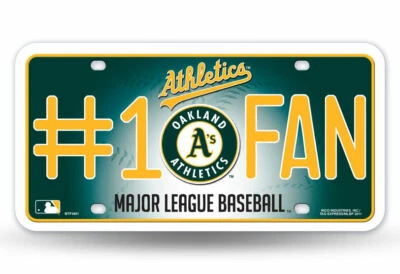 OAKLAND ATHLETICS #1 FAN CAR TRUCK TAG LICENSE PLATE MLB BASEBALL METAL SIGN - Image 1 of 4