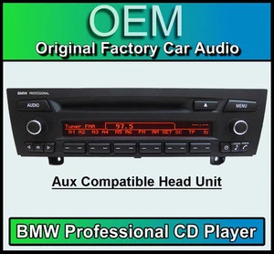 BMW Professional CD player BMW 1 Series stereo car radio BMW E81 E82 E87 E88 AUX - Picture 1 of 3