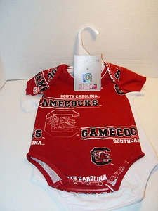 New South Carolina Gamecocks Newborn & Infant 2-Pack Bodysuit Set Onepiece 12mos - Picture 1 of 2