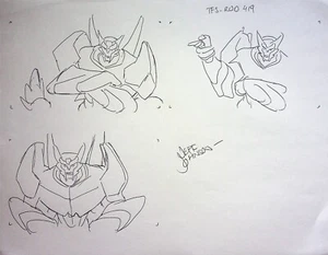 Transformers: Prime 2010 JEFF JOHNSON SIGNED Hand Drawn Storyboard Pencil - Bild 1 von 2