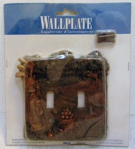 Wallplate Double Light Switch Covers Golf New In Box - Picture 1 of 4