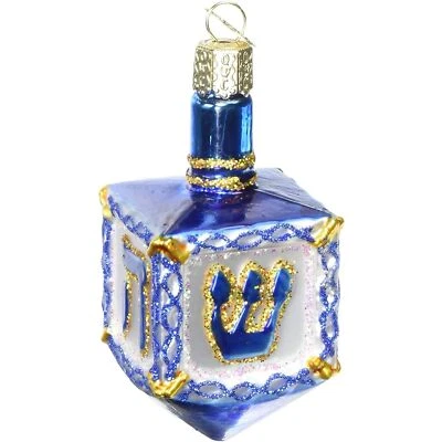 Old World Christmas Glass Blown Ornament, Hanukkah Dreidel (With OWC Gift Box) - Image 1 of 3