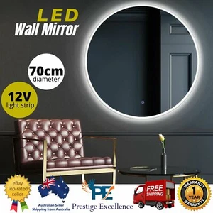 Makeup Mirror With Light Vanity Cosmetic Illuminated Desktop Bathroom 70cm Round - Picture 1 of 11