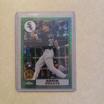 2022 Topps Series 1 - 1987 Topps Chrome Silver Pack Series 1 Mojo Green #'d/99 - Image 1 of 2