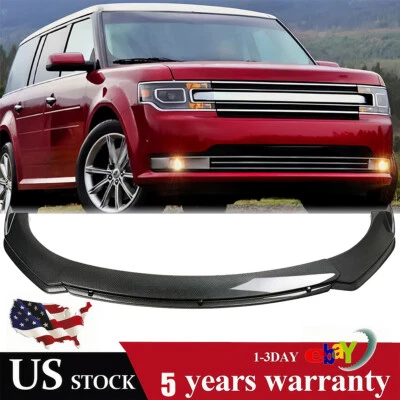 Para Ford Flex 2009-2019 para-choque dianteiro queixo lábio spoiler divisor fibra de carbono - Imagem 1 de 4