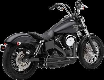 Cobra Black 909 Speedster Exhaust for Harley Dyna Street Bob 12-17 - Image 1 of 4