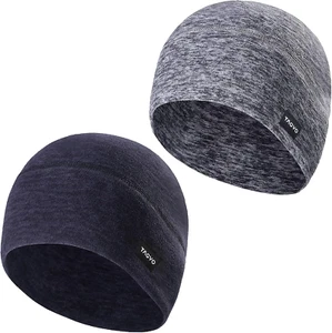 2 Packs Winter Thermal Fleece Running Hat, Beanie Cap Headwear with Ear Covers, - Picture 1 of 12