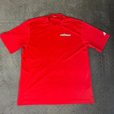 Camisa Cincinnati Bearcats Adidas Climalite Natación y Buceo Hombres Grande Roja Foto 1 de 4