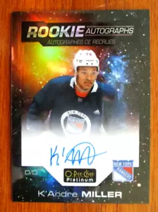 20-21 O-Pee-Chee Platinum K'Andre Miller Cosmic Rookie Autographs 7/75 R-KM NY - Picture 1 of 3