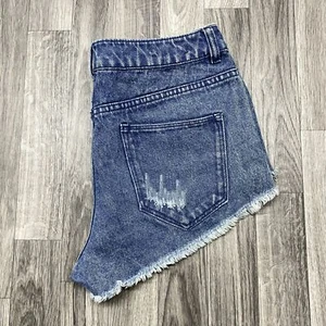 DIVIDED by H&M Mid Rise Blue Denim Cut Off Jean Shorts Women's Size 6 - Picture 1 of 7