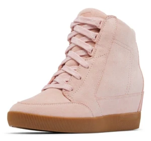 Sorel Out N About Wedge Bootie Womens Waterproof Suede Sneaker Boot Pink Size 8 - Picture 1 of 5