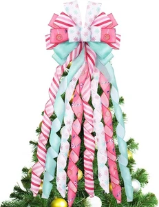 DIYDEC Pastel Christmas Tree Topper 43x13 Inches Large Christmas Tree Toppers Bo - Picture 1 of 7