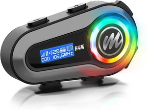 Cuffia Casco Moto Moman, H4M con 【Schermo LCD e Suono 6 EQ】 Moto He - Foto 1 di 9