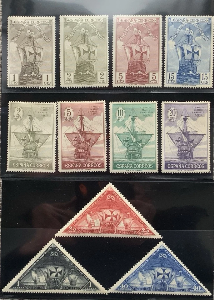 España 158 estampillas usadas en muy buen estado con algunas estampillas M/OG LH en papel de Cenicienta Foto 1 de 4