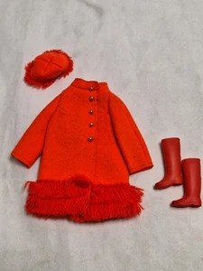 Barbie Fiery Felt #1789 de colección completa con botas rojas Mod Mattel Japón 1970-71 - Imagen 1 de 4