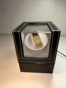 Rotating Single Watch Display Box Leather Storage Display Case - Picture 1 of 6