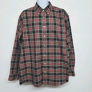 Jos A Banks Button Down Dress Shirt Black Plaid Long Sleeve Mens Size XL - Picture 1 of 13