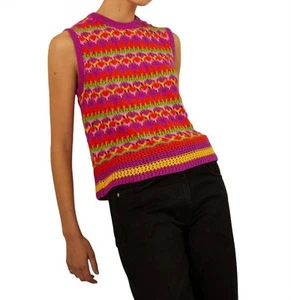 Autumn Cashmere mixed stitch stripe shell size M - Picture 1 of 1