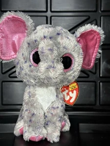 Ty Beanie Boos Specks the Elephant gris con especificaciones negras peluche relleno - Imagen 1 de 2