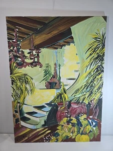 Authentic French Original Painting By Valerie Limozin Interior Design Scene - Picture 1 of 10
