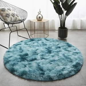 Alfombra circular redonda círculos antideslizante lavable a máquina alfombra pequeña - Imagen 1 de 18