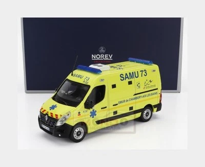 1:43 NOREV Renault Master Van Samu Ambulance 2014 Yellow NV518788 Model - Image 1 of 2