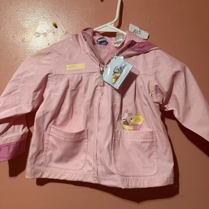 Vintage Disney Store Kleinkind Mädchen Regenmantel 18 Monate Rosa Winnie Puuh Neu - Bild 1 von 12