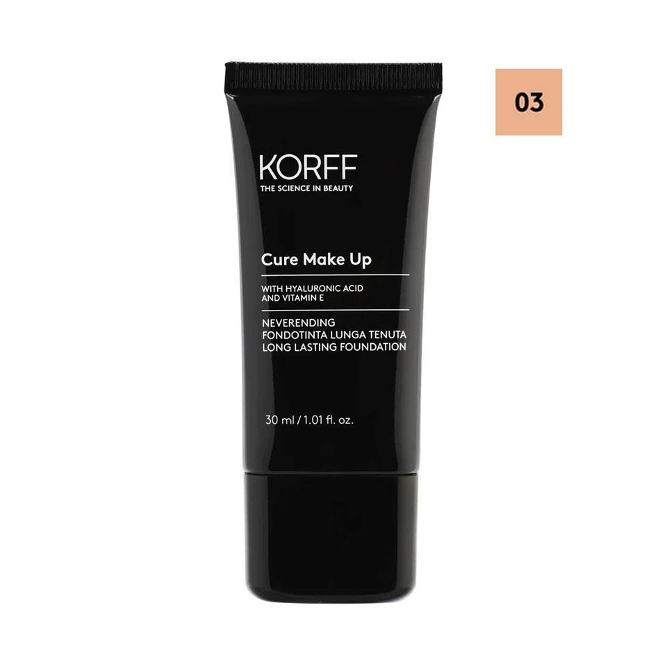 Korff Cure Make Up - Neverending Fondotinta Lunga Tenuta Colore N. 03, 30ml - Immagine 1 di 1