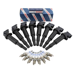 8 OEM BOSCH Ignition Coil Set +8 Spark Plugs Kit For BMW 550i 650i 750i 750Li X5 - Picture 1 of 3