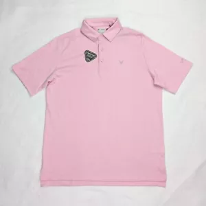 Nueva Camisa Polo de Golf Callaway Opti-Dri Para Hombre Talla Mediana Rosa Manga Corta - Imagen 1 de 15