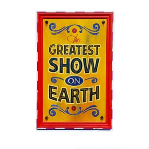 Letrero de circo pintado a mano estilo vintage Greatest Show on Earth - Imagen 1 de 10