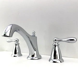 🌱 Grifo de baño amplio Moen WS84440 Caldwell 8" CON VÁLVULA - Cromo LEER - Imagen 1 de 24