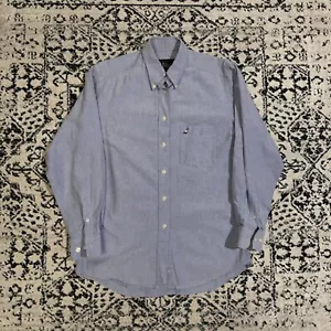 Vintage Peak Performance Unisex Powder Blue Cotton Shirt Button Up Size S Regula - Picture 1 of 16