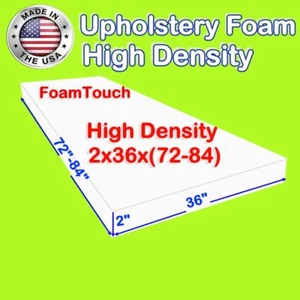 Espuma para tapicería de alta densidad #FoamTouch tamaño 2" X 36" X (72-84)" corte personalizado - Imagen 1 de 1