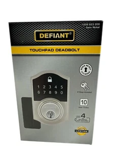 Defiant Touchpad Electronic Single Cylinder Deadbolt Satin Nickel 1009 623 200 - Bild 1 von 6